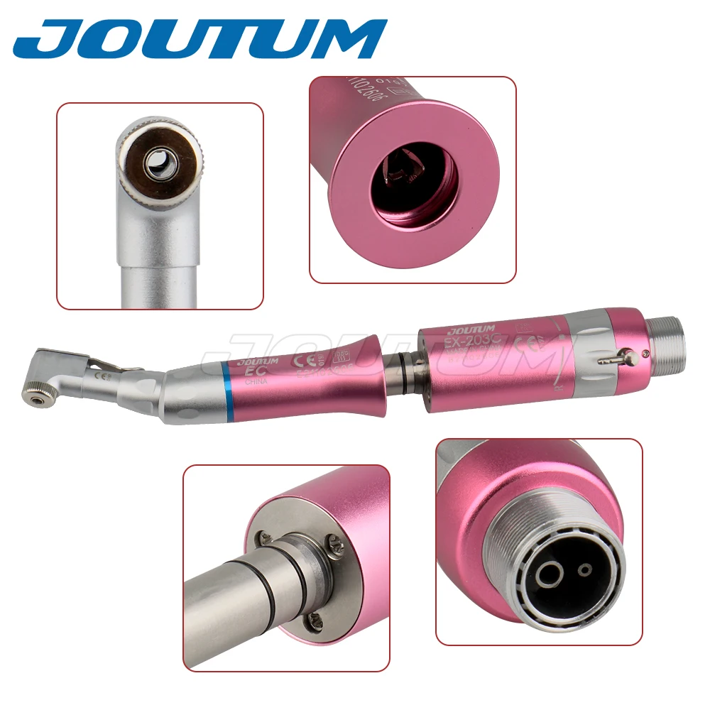 Dental High & Low Speed Handpiece Kit Straight Contra Angle Single Water Spary Air Turbine 4 Hole 2 Hole Pink Color Lab