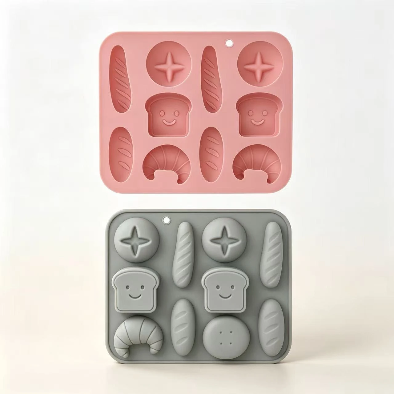 Mini Bread Silicone Mold Toast Croissant Baguette Bagel Shapes Non-Stick Baking Tray Cake Candle Soap DIY Baking Tools