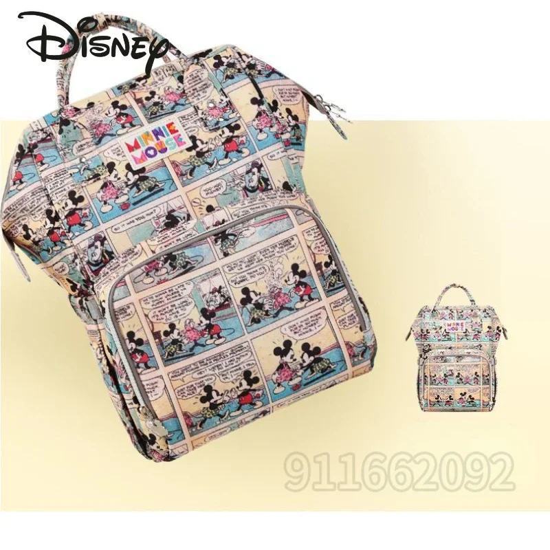 Disney Mickey New Diaper Bag Backpack Luxury Brand Original Baby Bag Cartoon Cute Baby Diaper Bag Backpack Large Capacity