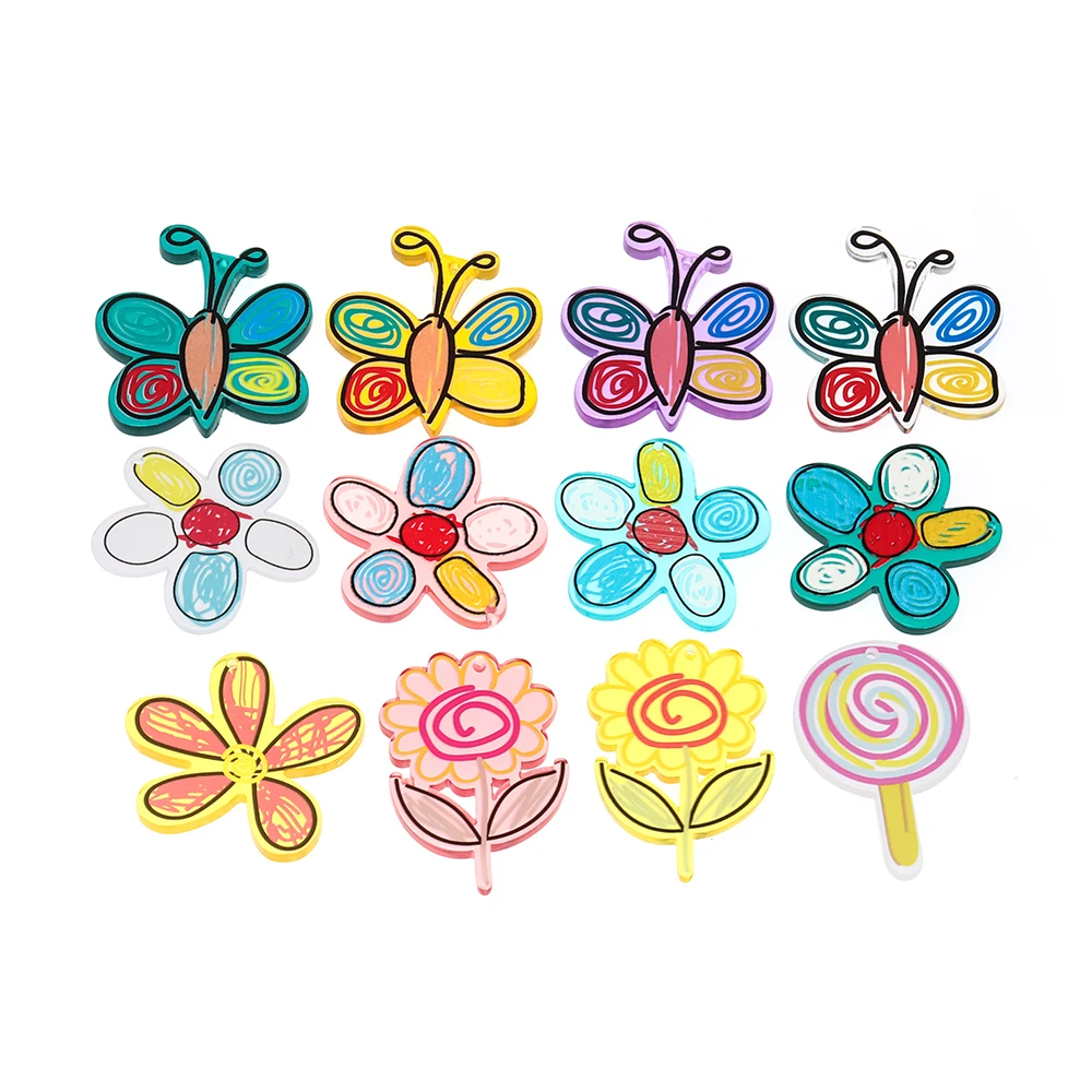 1 unids/pack japoneses nuevos y coreanos floretes dulces y lindos Chips impresos de mariposa hecho a mano DIY crema pegamento taza pegatina Graffiti B