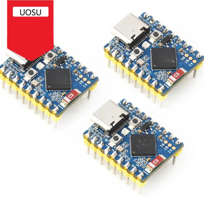 3pcs/Lot ESP32-S3 ESP32 S3 Mini Development, 240MHz Running Frequency, Microcontroller Support C/C++, MicroPython