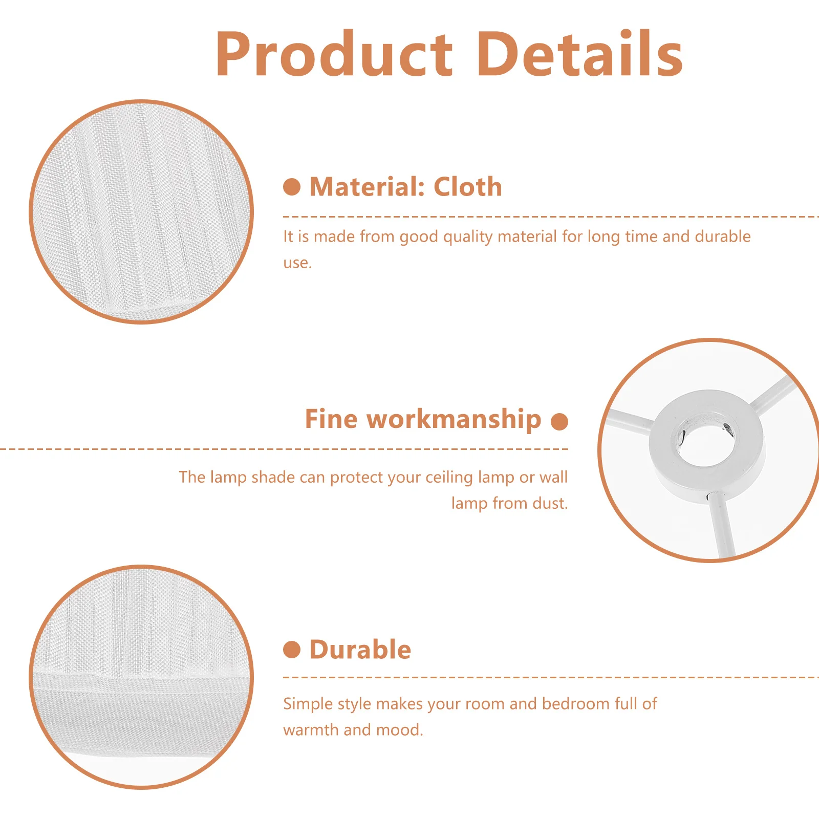 

Pleated Cloth Lamp Shade For Ceiling Wall Floor Lamp Dust Cover Decorative Light Shade Natural Warm Lighting Effect
