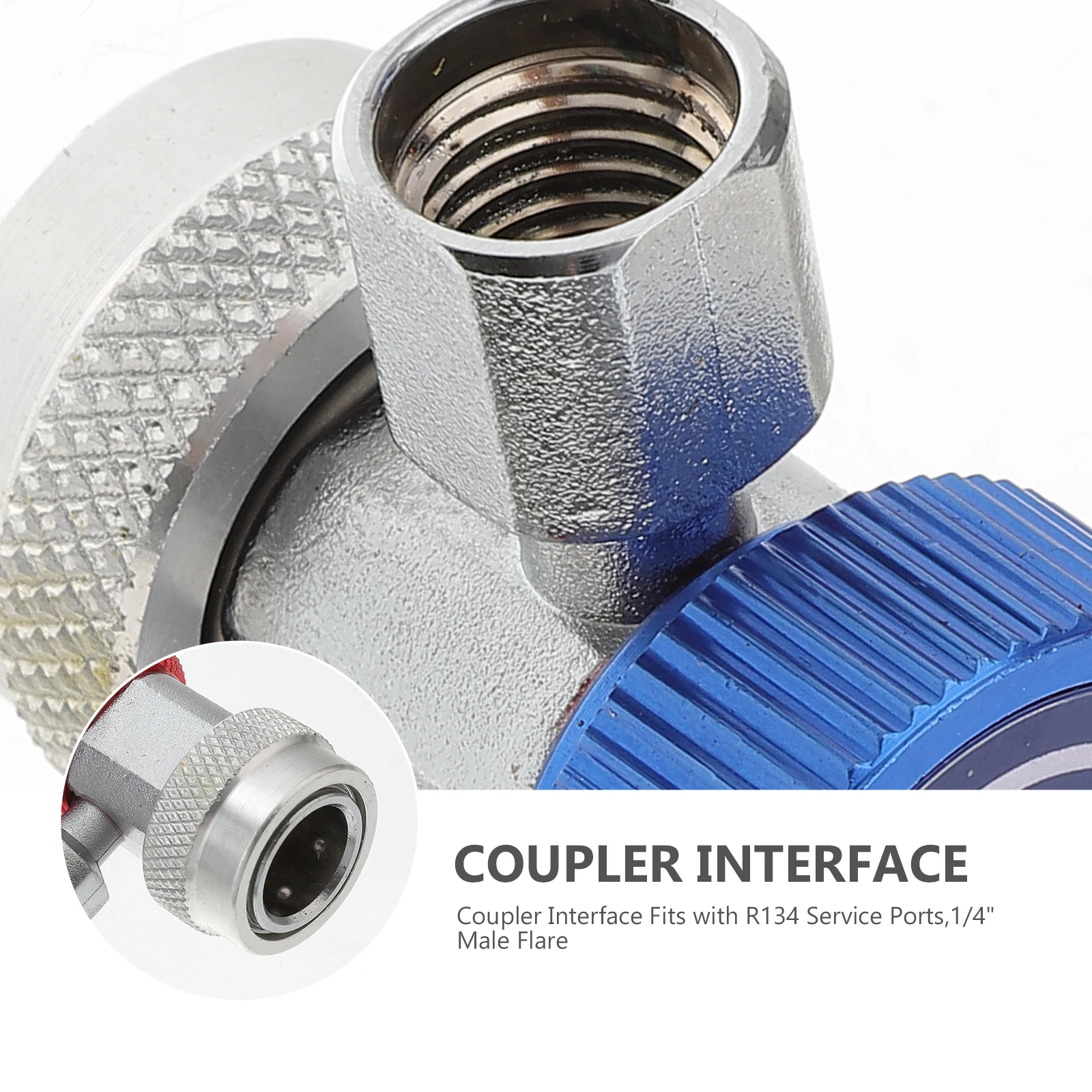 

Car Air Conditioning Tool Set R134a Adapter Connector Quick Coupler Recharge Sets Fits Service Ports 1 4 Male Flare Side