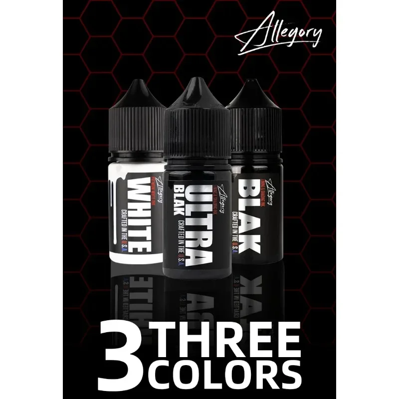 30/60/120ml Tattoo Ink Black and White Tricolor Water-based Ink Non-irritating Easy Coloring Classic Black Super Black Durable - Image 2