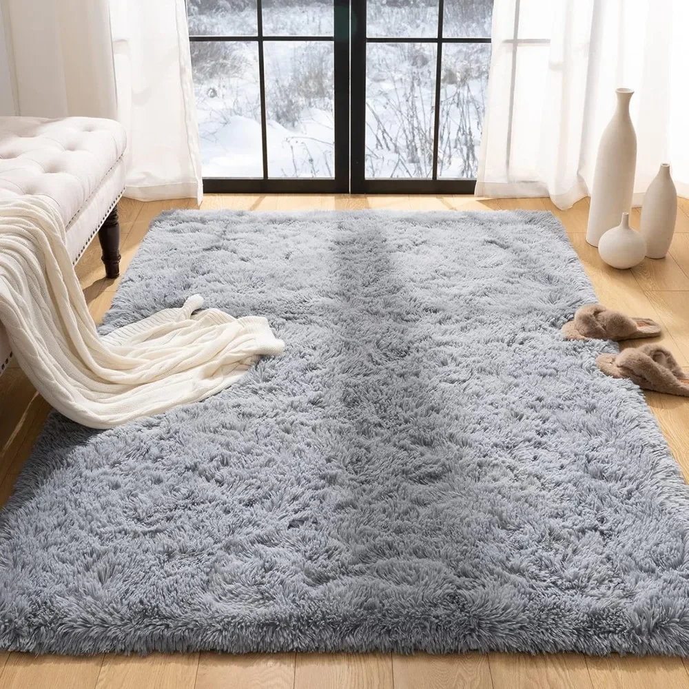 

Rugs for Bedroom Long Plush 4x6 Feet Area Rug for Living Room Ultra Soft Shaggy Carpet for Home Decor Fluffy Mat Faux Fur Rug