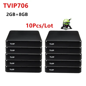 10pcs New TVIP 706 TV Box 4K Android 11.0 v706 Amlogic S905W2 Quad Core 2.4/5G WIFI H2.65 Smart Iptv BT Box 2GB 8GB Upgrade V705