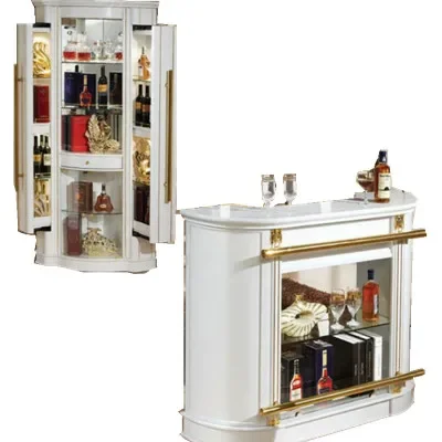 Modern style design wooden bar furniture set with show case