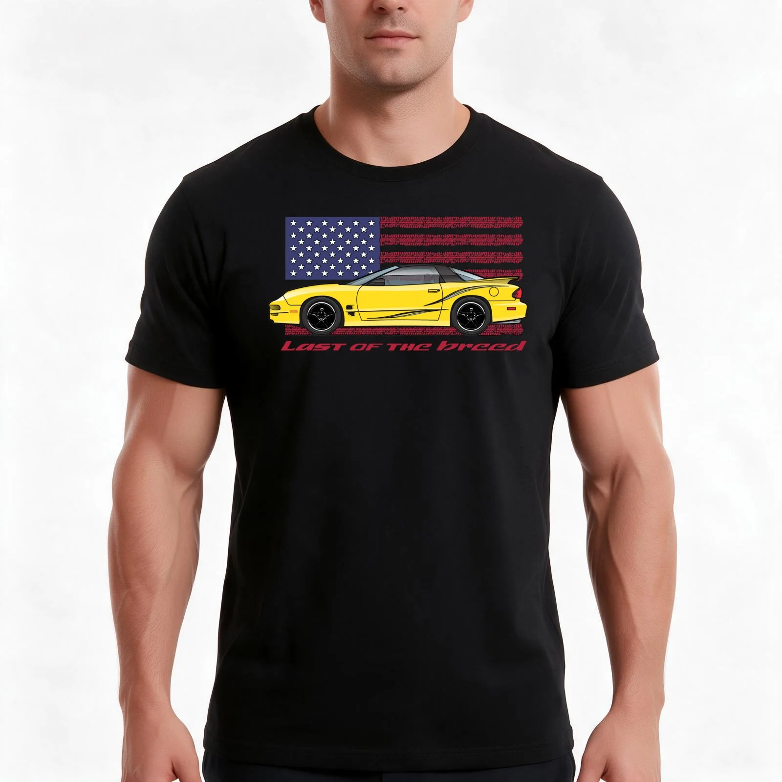 USA - Last of the breed-yellow coupe T-Shirt, Summer Casual Cotton Tee, Oversized Streetwear Tops, Vintage Graphic Print