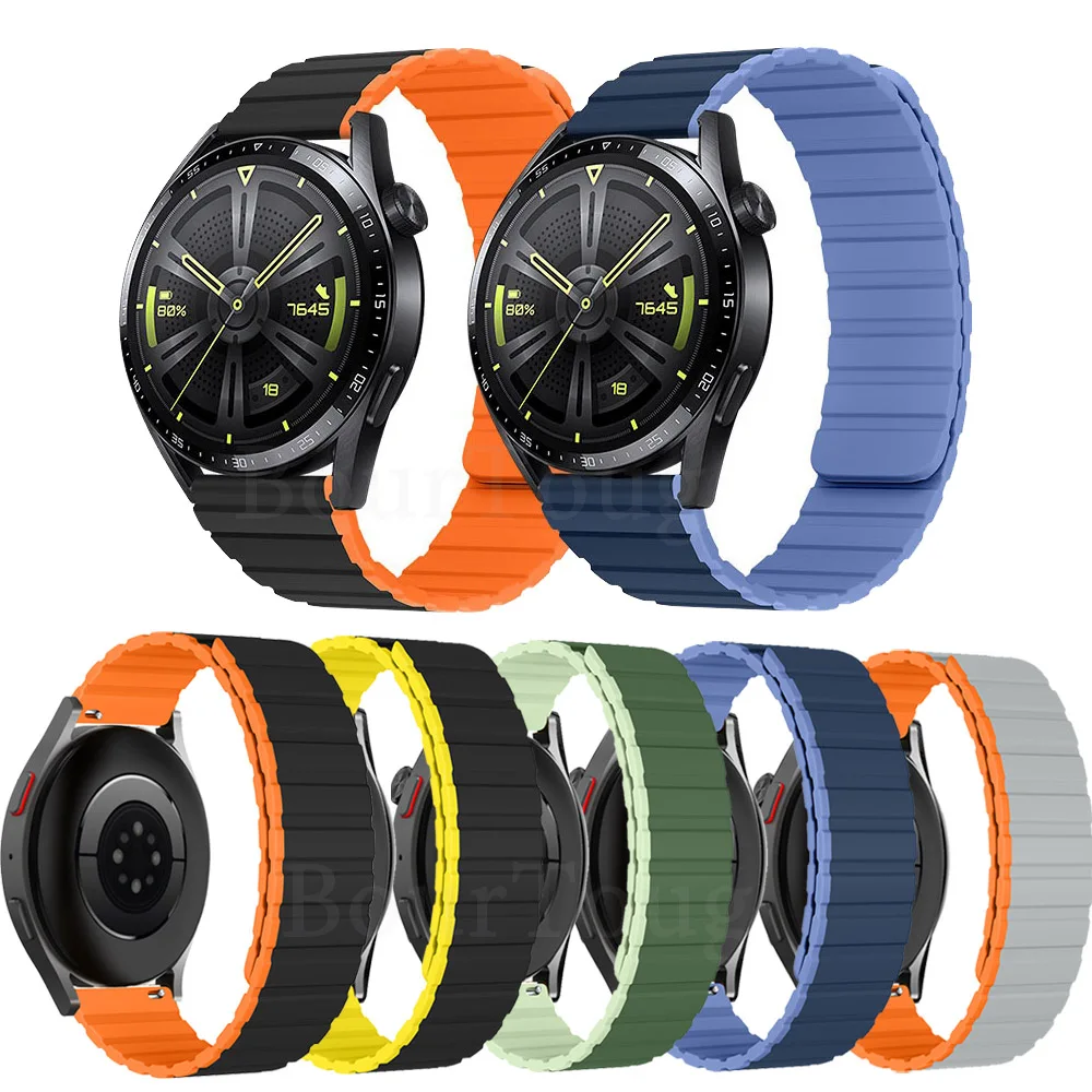 

Ремешок магнитный для Huawei watch GT3 46 мм, силиконовый сменный Браслет EasyFit для часов GT runner 46 мм