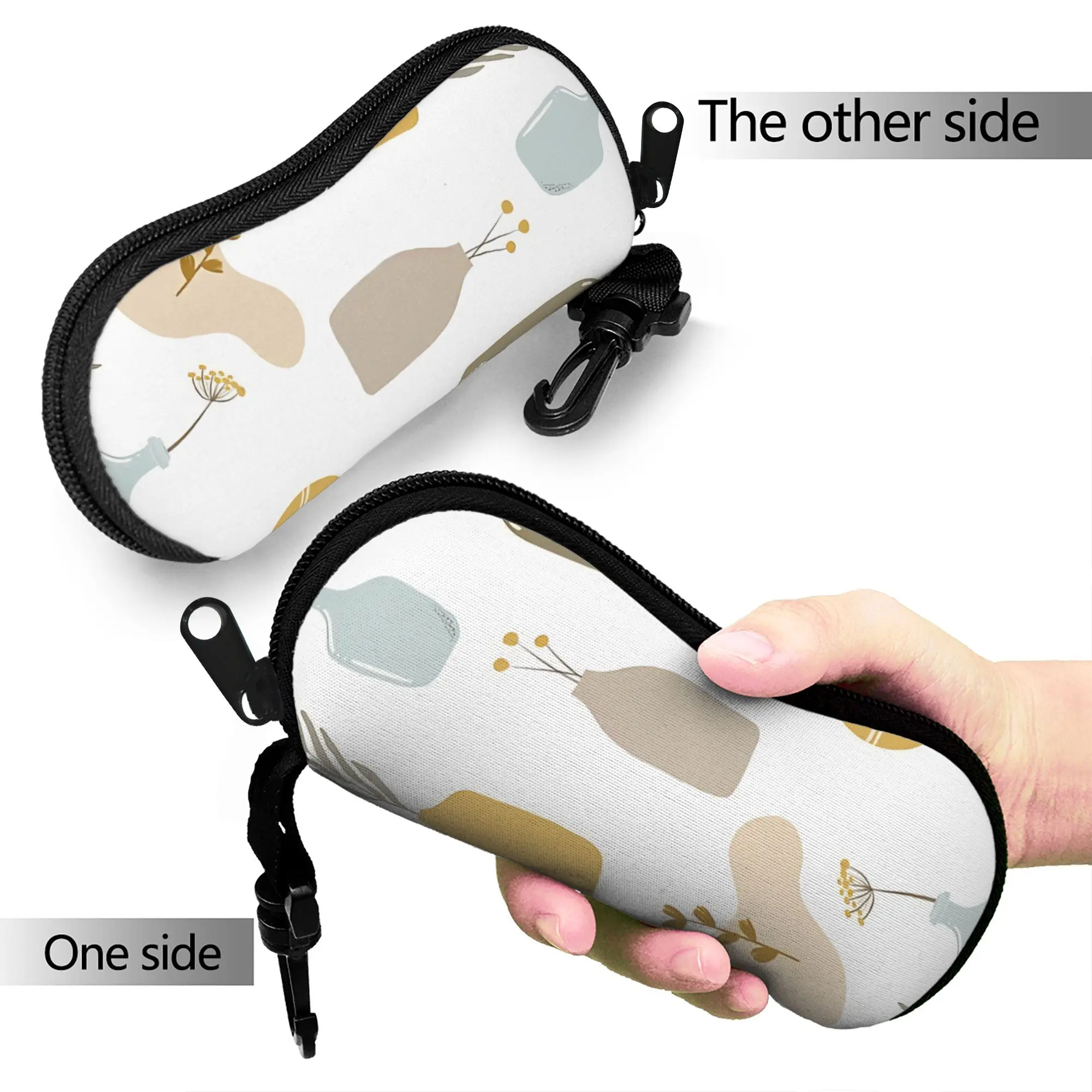 Bohemian  pattern Glasses Case Cover  Zipper Sunglasses Pouch Soft Daily Eyeglass Protector Male Female Eyewear Bag