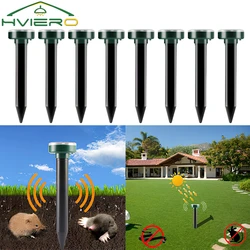 1/2/4/8 Solar Powered Ultrasonic Sonic Mole Pest Rodent Repeller Repellent Yard Outdoor Lamp Backyard Farmland Mouse Repeller