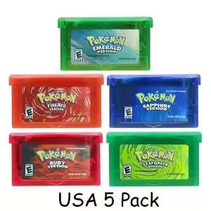USA/EUR/ESP/ITA/NOE/FRA Pokemon Series Video Game Cartridge Pokemon Emerald FireRed LeafGreen Ruby Sapphire for GBA - Image 28
