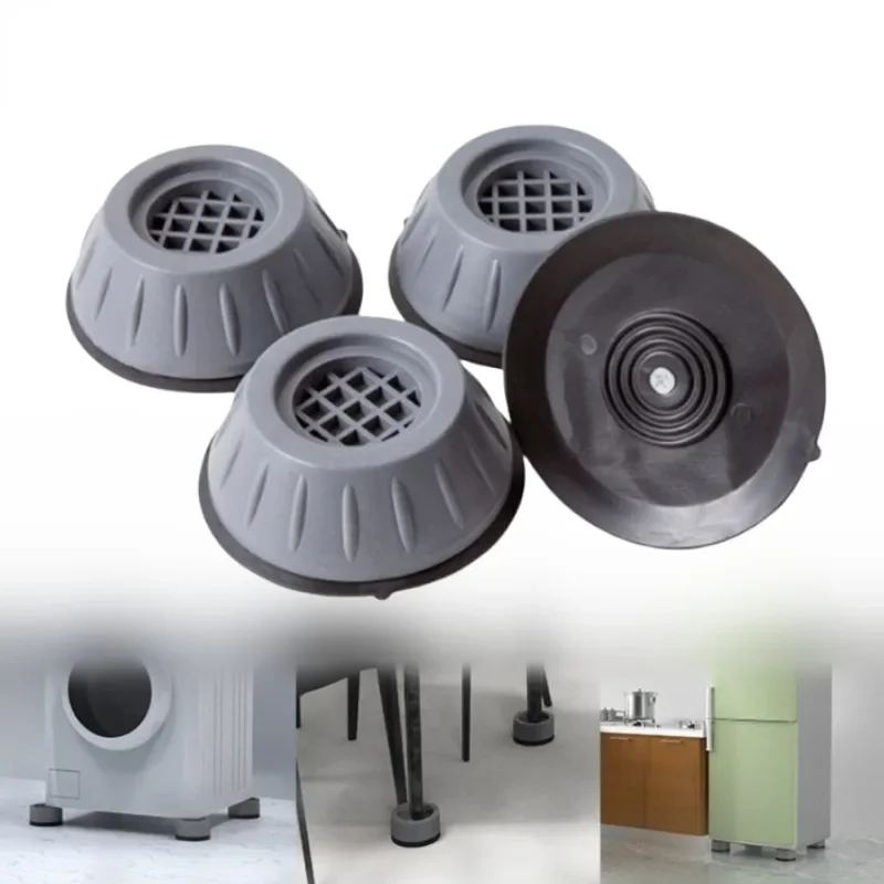 4 pçs/set máquina de lavar roupa absorção de choque tapete antiderrapante aumenta universal à prova de umidade geladeira tambor base almofada de chão