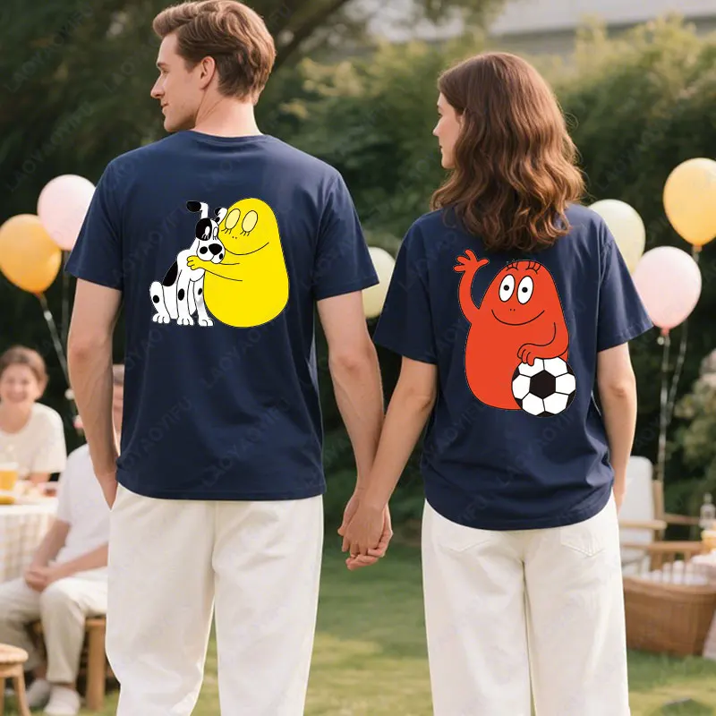 

Barbapapa Family Barbazoo Barbabo Barbidur Tees 90's Retro Style Men Women Cotton Streetwear Funny Kawaii Cartoon Anime Tshirt
