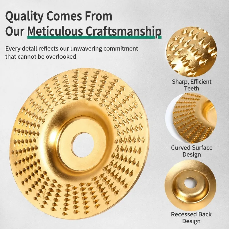 Golden Woodworking Carbide Shaping Disc Plastic Grinding Wheel for Curved Flat and Bevel Surface Processing Practical Abrasive