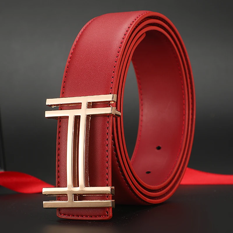 High-Quality Wide Designer Leather Belt for Men