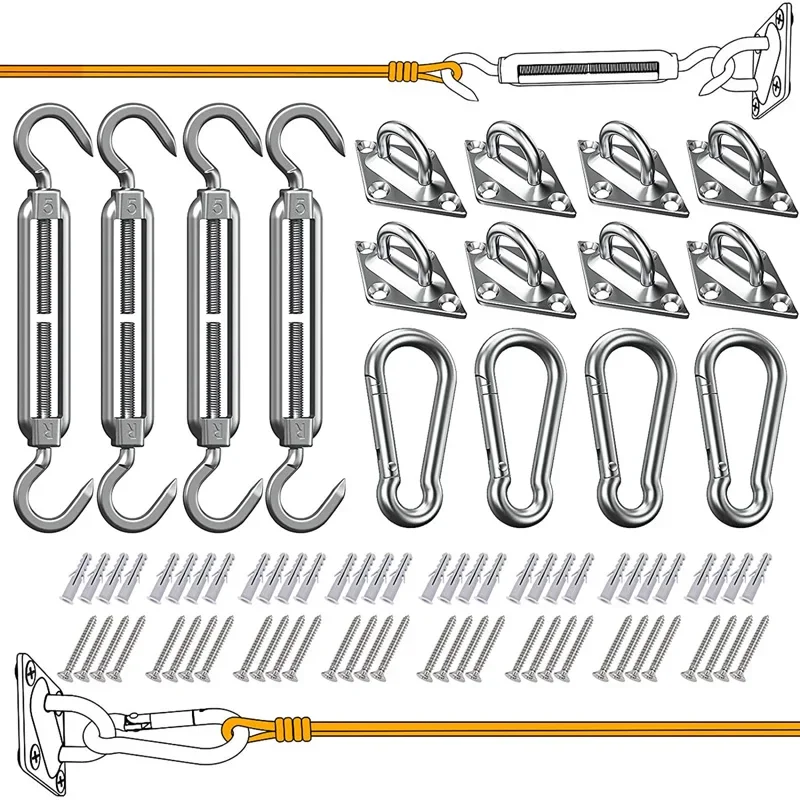 80Pack Sun Shade Sail Hardware Kit 5