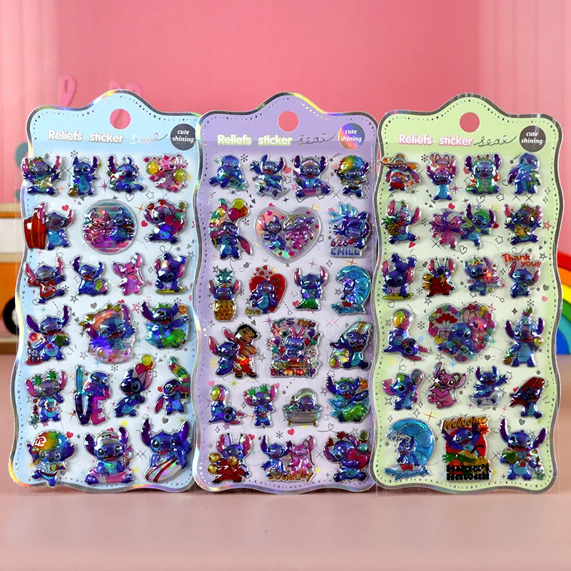 30 pièces dessin animé chaud Capybara Kuromi mélodie 3d Relief arc-en-ciel autocollant autocollant elfe ciel groupe dessin animé lapin autocollant