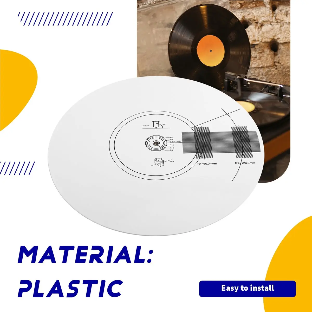 TOP RATED○▽30cm Turntable Strobe Disc Stroboscope Mat Rotational Speed Detection Turntables Calibration Disc for Record Player