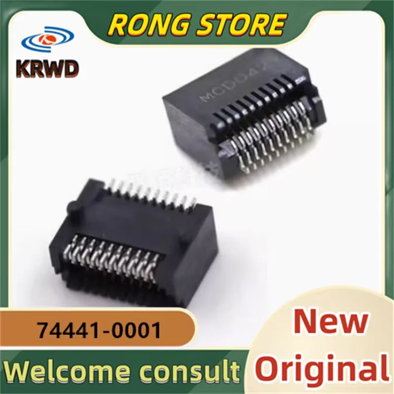 

(10PCS) 744410001 New and Original 744410001 (74441-0001) 0744410001 SFP optical module 20PIN 0.8 pitch cage core
