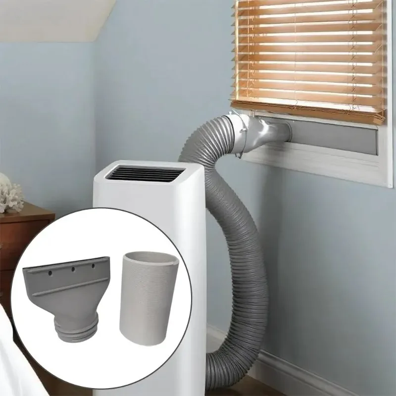 Flat Hose Adapter For Air Conditioning and Exhaust Solutions For Easy Setup with Locking Tabs For Secure Attachment