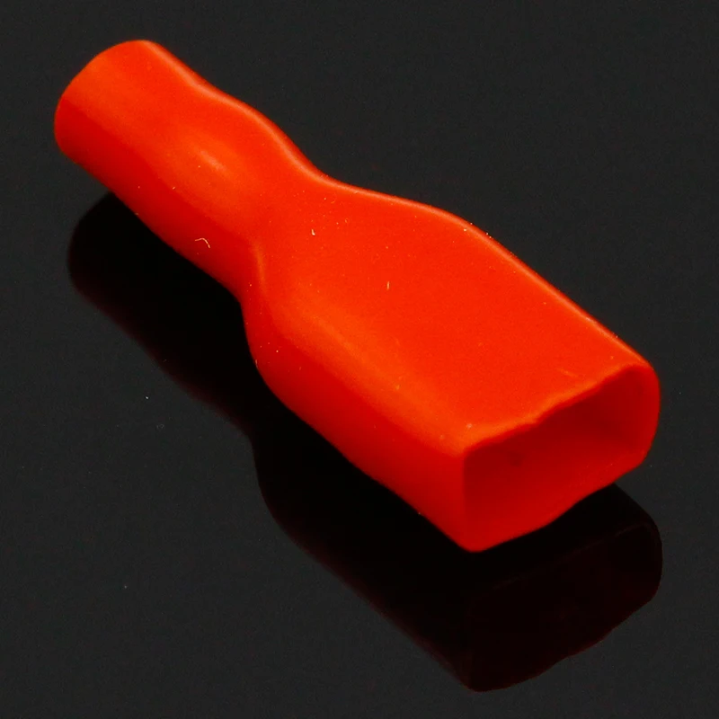 50pcs Cover Case for 6.3mm Crimp Terminal Spade Connector 6.3 terminal cap