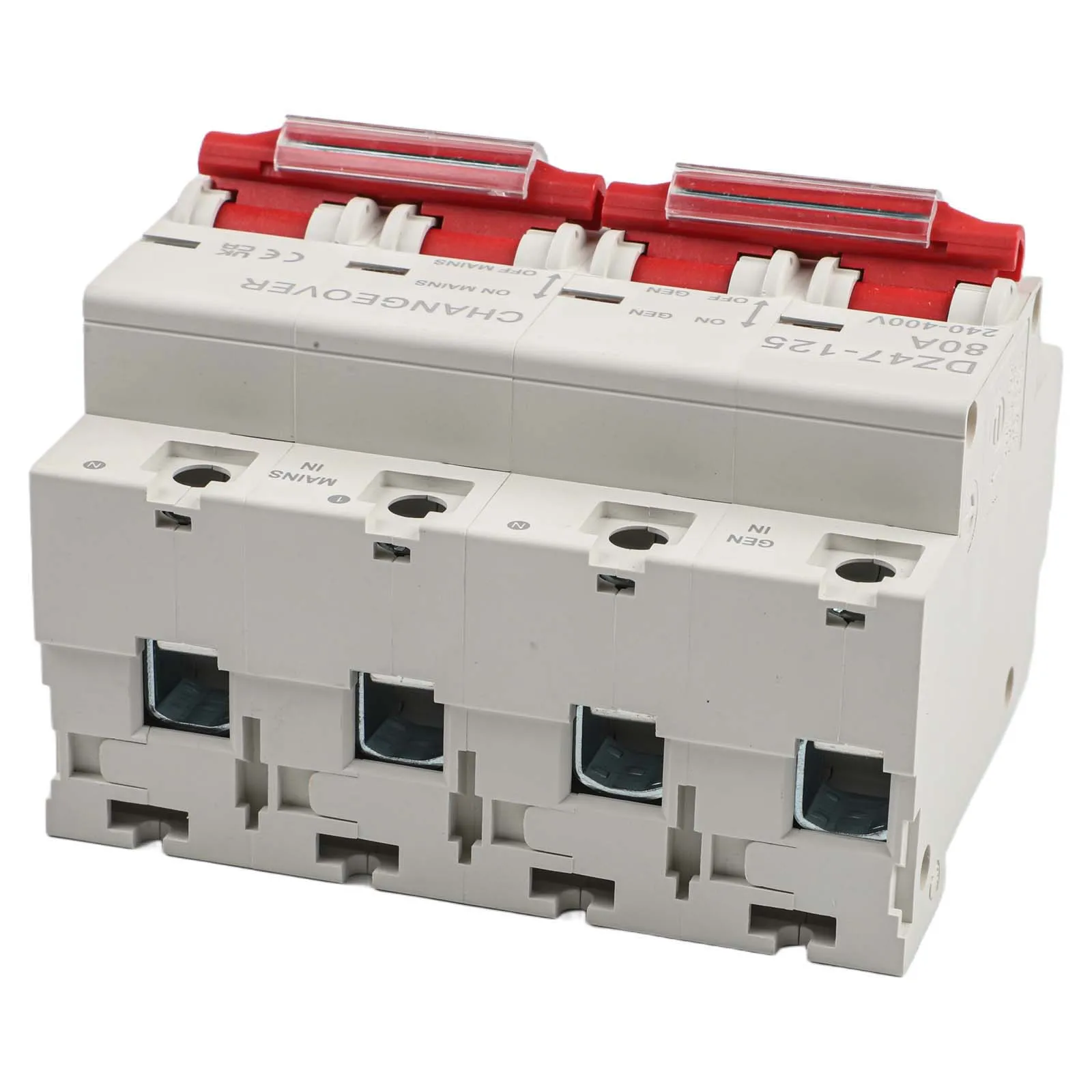 Changeover Switch Change over with 125 Amp Power to Generator Transfer Switch Single Phase + High Quality Fuse Block