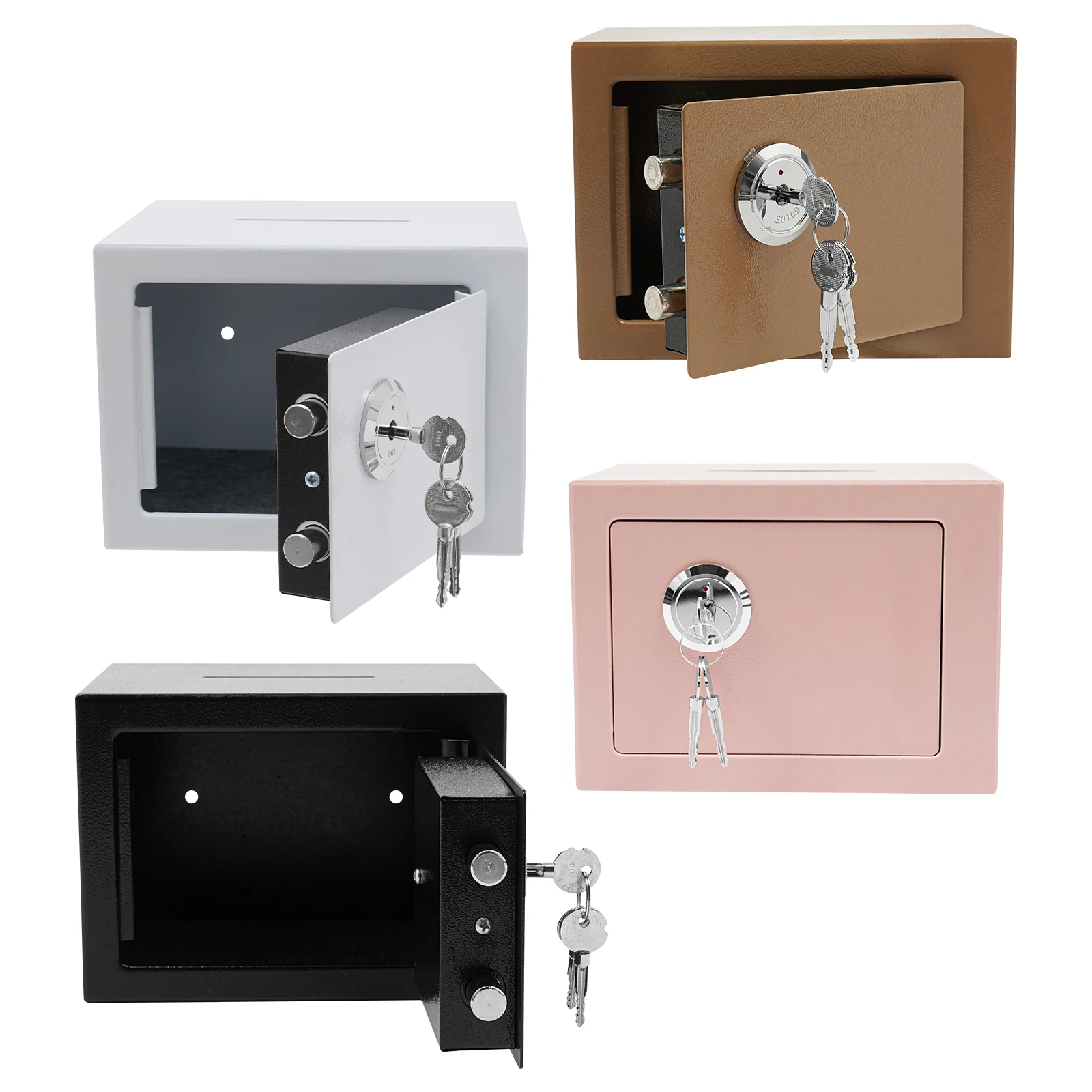 

Маленький сейф на 1,01 галлона с откидным слотом для монет, дизайн, сейф для денег, денежный сейф для шкафов, безопасность дома и офиса