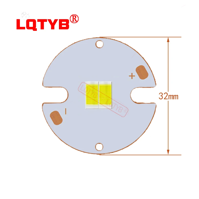 60W ultra-bright 3570 double-light LED lamp ball welding 7070 copper substrate 20/25mm modified input 9/18V voltage