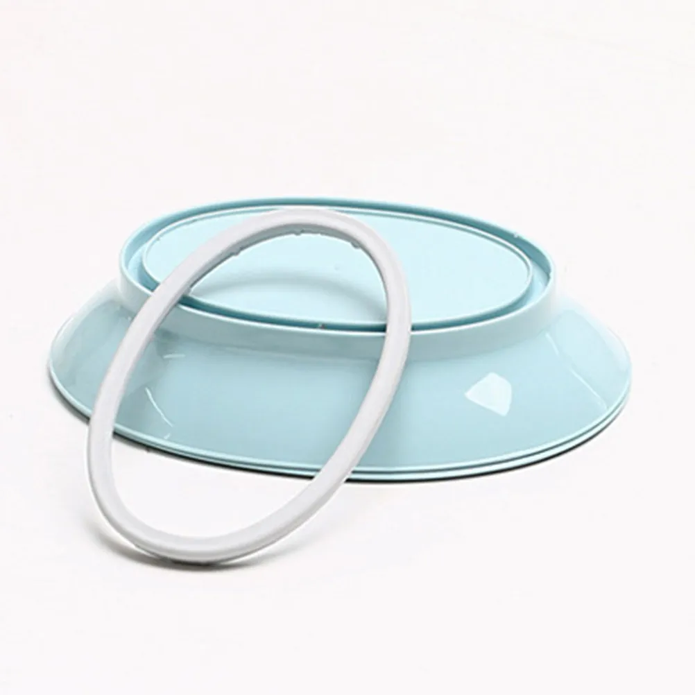 Soap Dish Plastic Oval Shaped Double Drain Holder Soap Dish Drainer Compact Bathroom Travel Gym Eco Friendly Small Size Blue