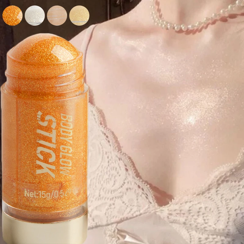 Evidenziatore a luce d'acqua Stick Glitter Jelly Highlighter Shimmer Face Blush Stick Body Contour Illuminator Brighten Make Up