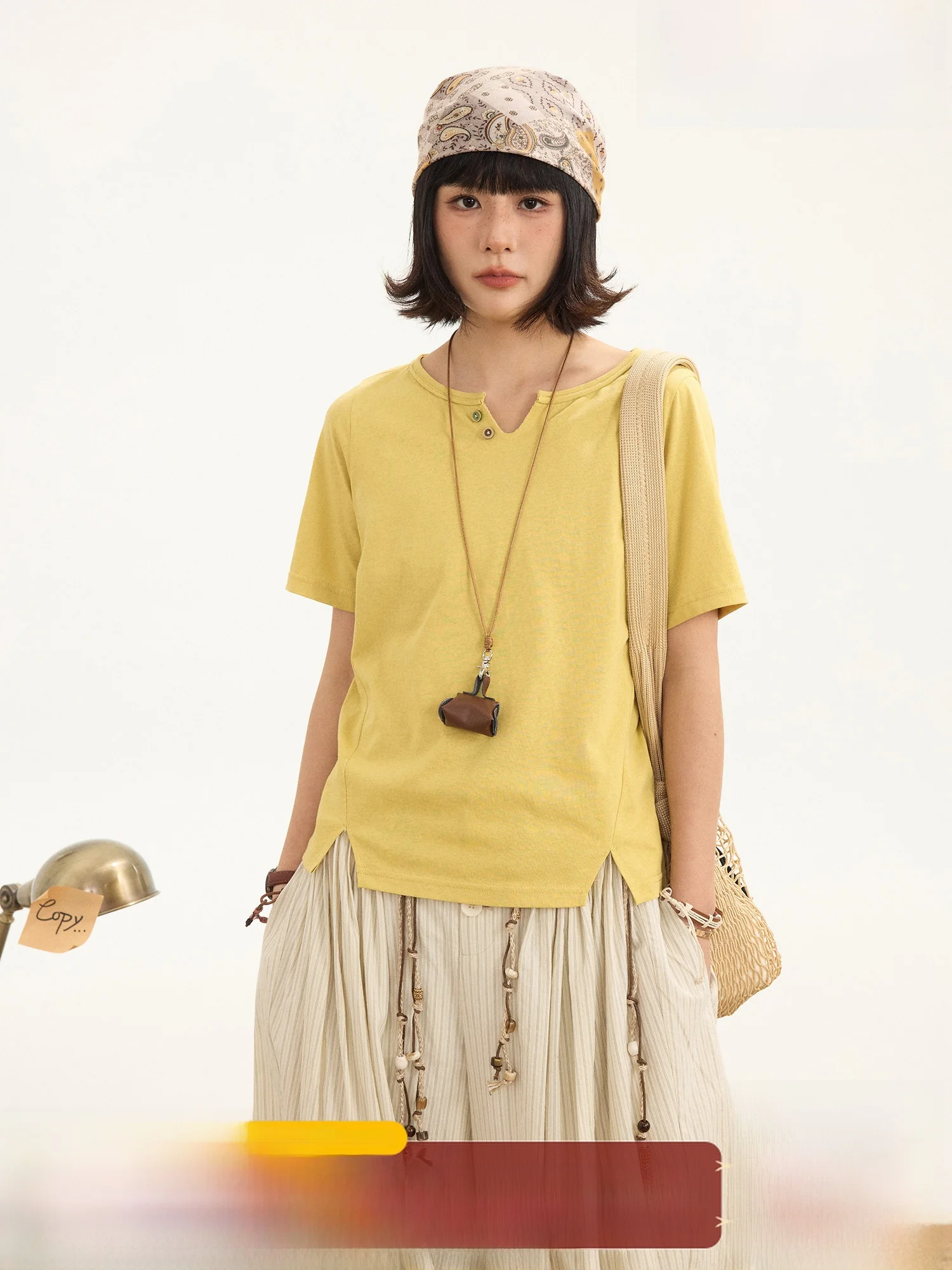 

Casual Vintage Short Sleeve T-Shirt Summer Style round Neck Versatile Loose Fit Ladies Top by HOTHORSE