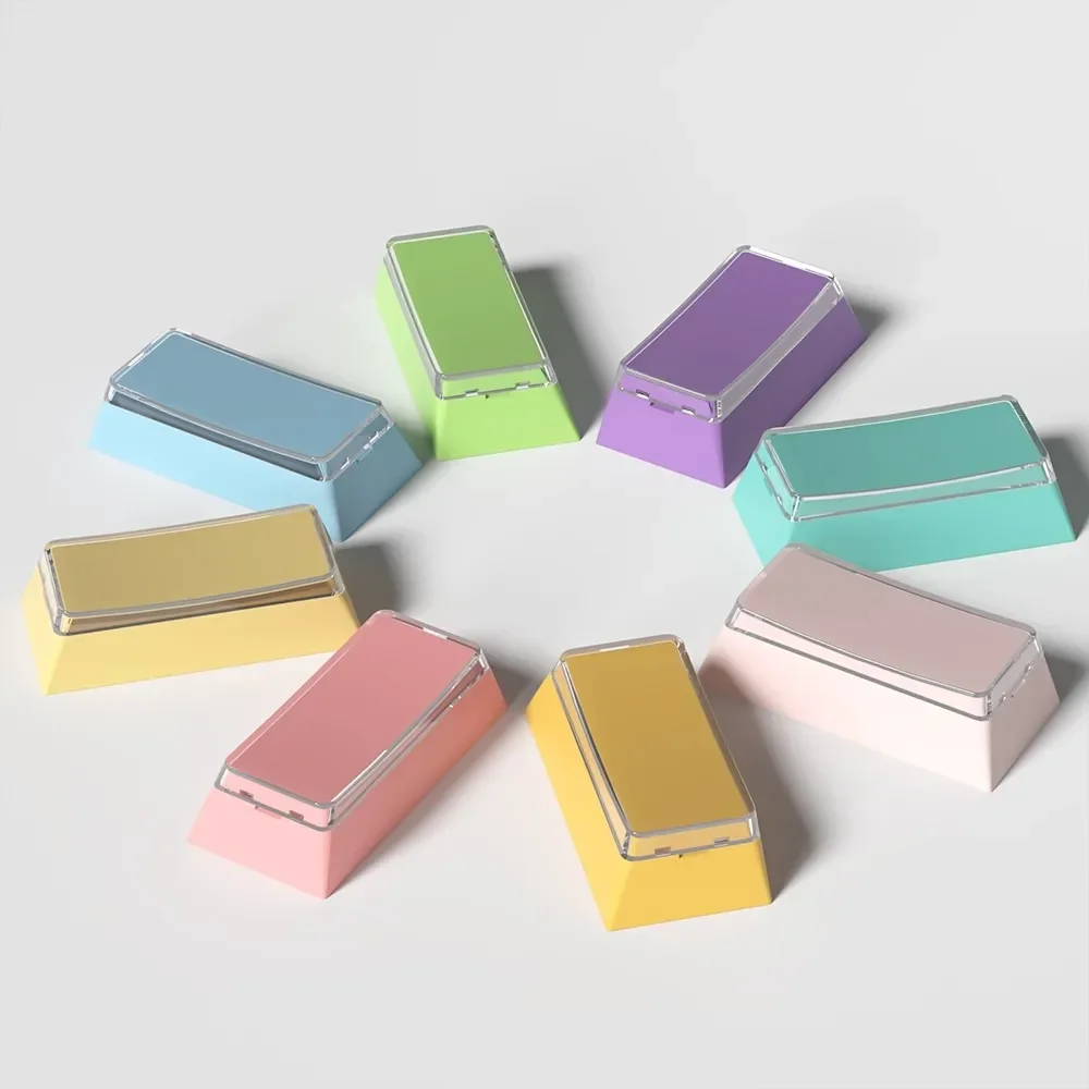 1 Piece Macaron Color 2U 2.0X Keycap PBT+PC Blank Cherry Profile R4 Height Key Cap For MX Switch Keyboard Backspace