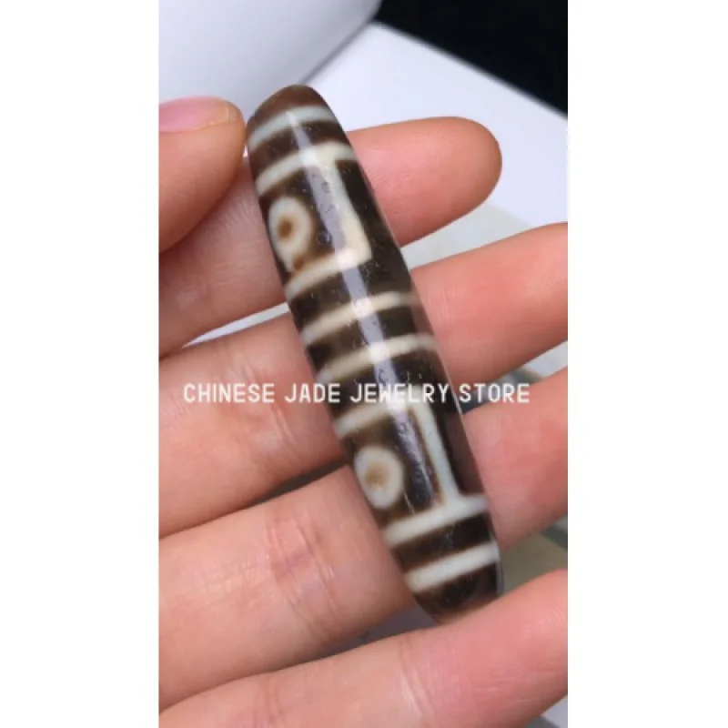 Ancient Tibetan DZI Beads Old Agate Lucky 4 Eye Totem Amulet Pendant GZI