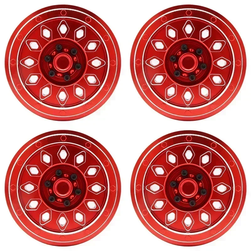 4 Pezzi Cerchi in Lega di Alluminio CNC per Auto RC, per AXIAL SCX6 Scala 1:6, Accessori e Parti per Auto Telecomandate