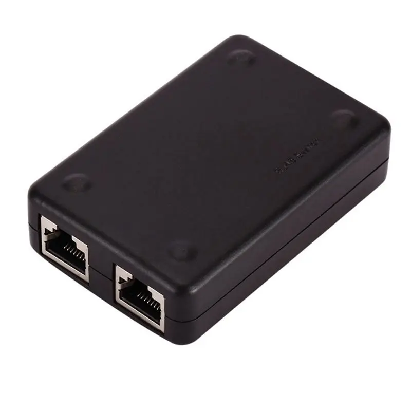 QWE-3X 2 Port Network Switch RJ45 Switch Network Splitter Cable Extender 100Mbps Selector Power Free 2 Way Adapter Connector