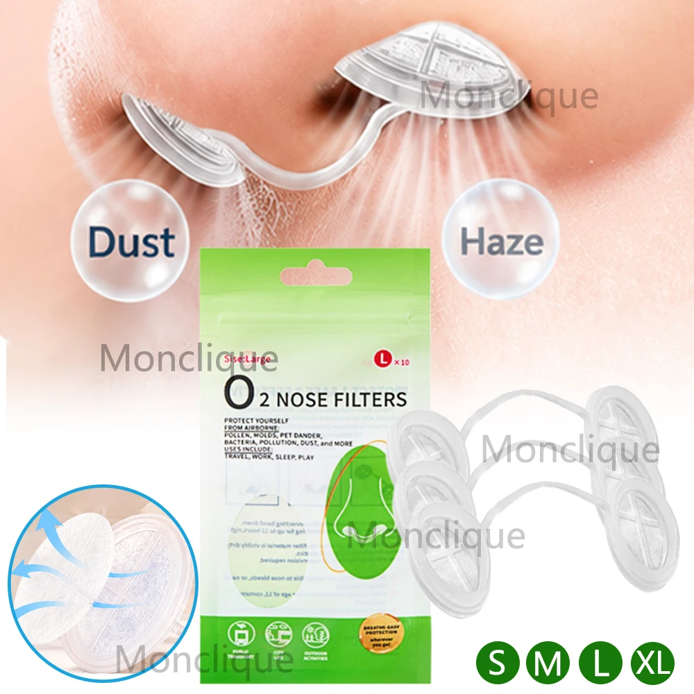Invisible Air Filter Nasal Congestion Multi-size Disposable Nose Clip Filter Dust Smoke Pollen Allergy Relief Daily Protection