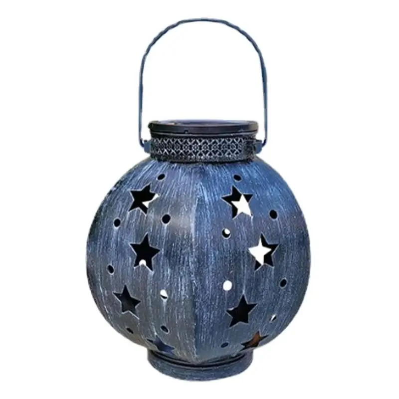 

Outdoor Solar Lanterns Solar Star Lights With Handle Decorative Retro Metal Lights For Garden Patio Yard Pathway Walkway Gifts