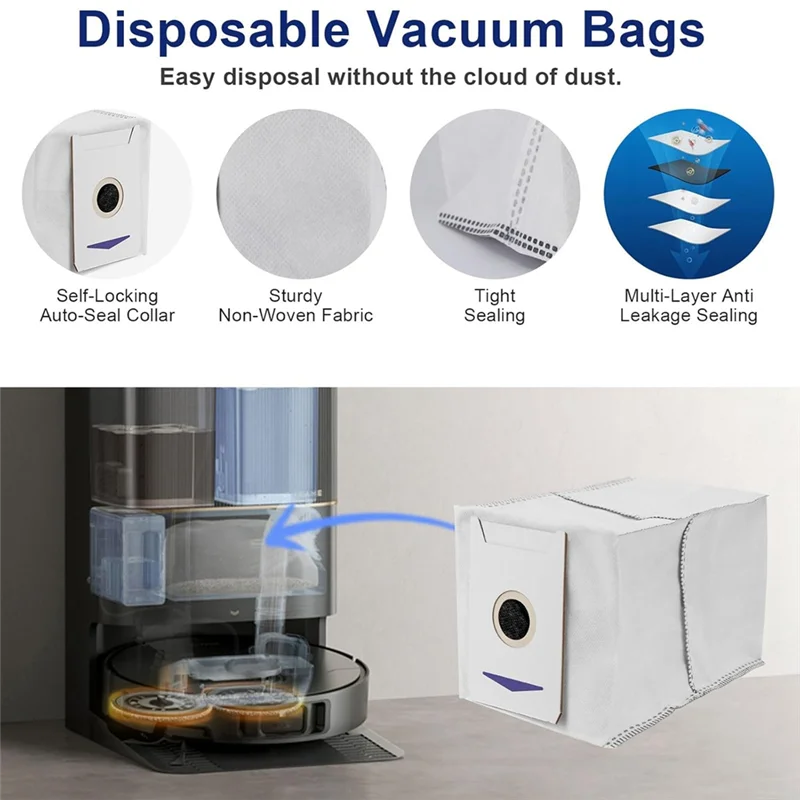 

Комбинированный робот-пылесос BAAN-для ECOVACS DEEBOT T30S/T30S, запасные части, основная боковая щетка, фильтр Hepa, накладка для швабры, мешки для пыли