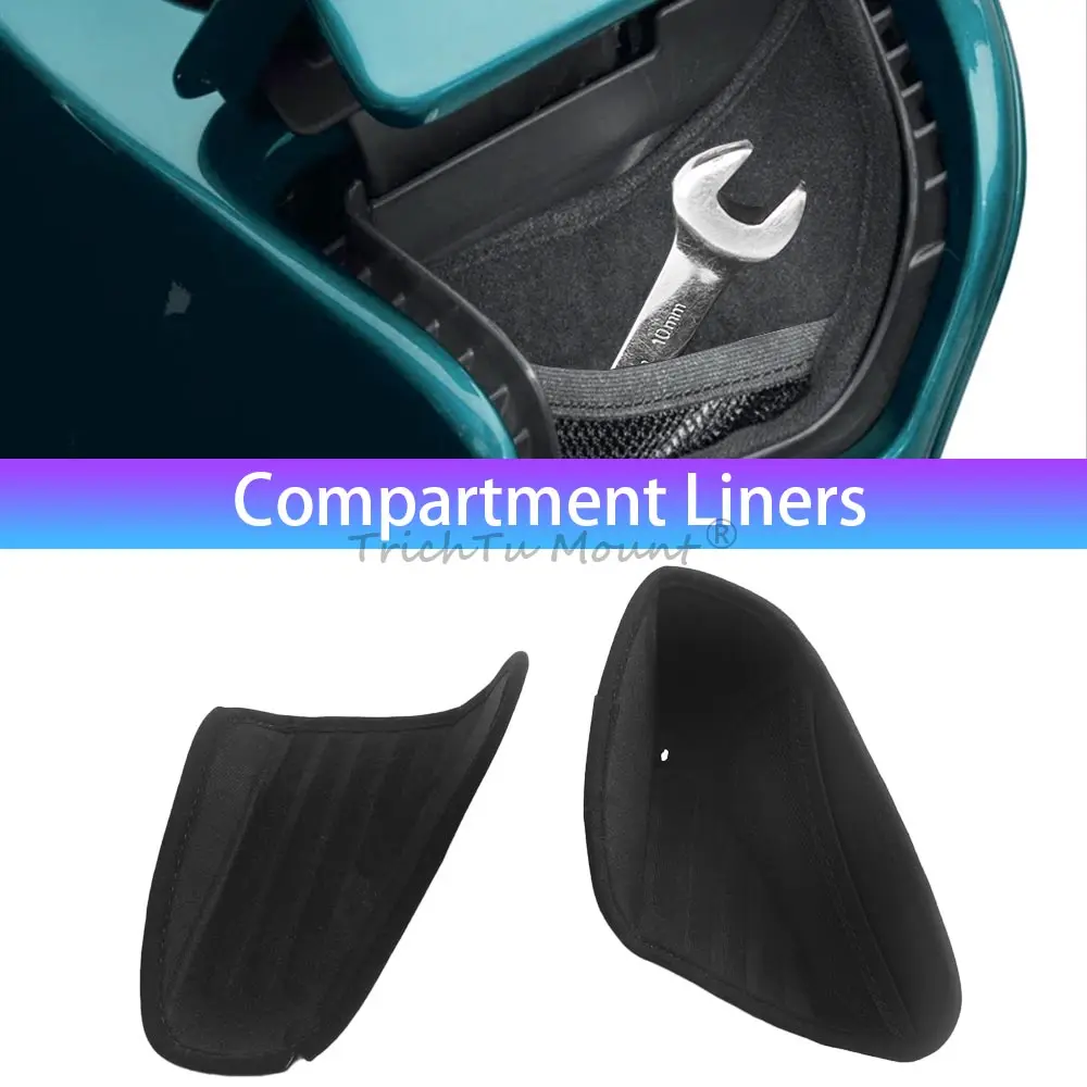 Lower Fairing Glove Box Compartment Liners Storage Tool Box Protective Pad for Harley Touring Road Glide CVO/SE Limited 2015-up
