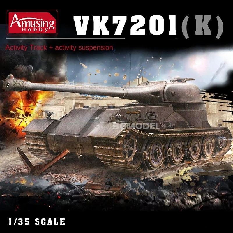 

Amusing Hobby 1/35 assembling tank model Tower kit 35A007 VK7201 lion style heavy tank modified