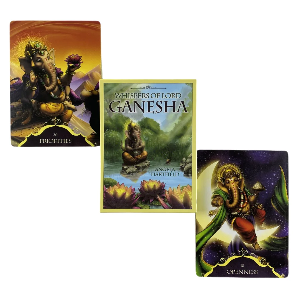 Whispers of Lord Ganesha Oracle Tarot Card Deck 50 Cards Full Color Board Card