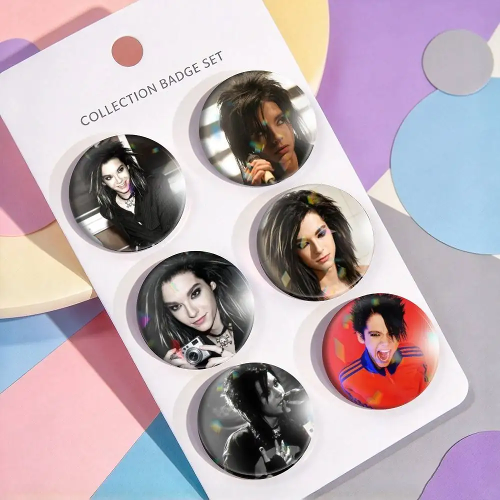 A-Tokio Hotel Bill k-Kaulitz  25 32 44 58 75mm Badges Personalized Round Brooches Pins Accessory Gift
