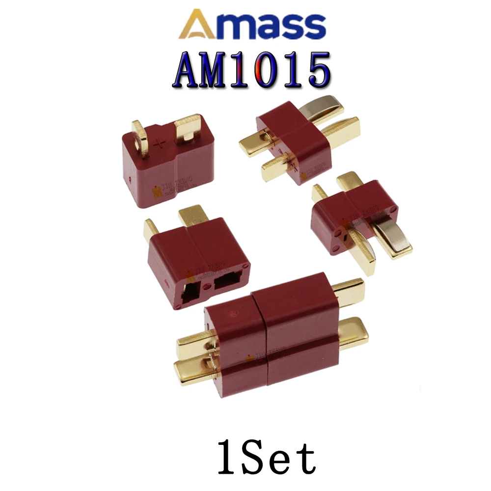 1pcs/LOT Amass AM1015-F/M T model airplane Plug Battery Connector Set Male Female Gold Plated Banana Plug for RC Parts