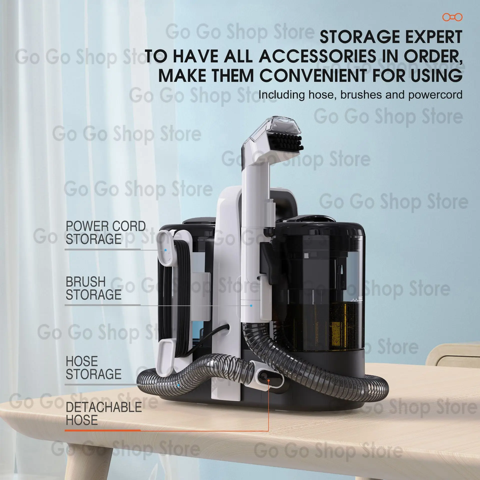 W07 Fabric Cleaning Machine Large Suction Spray Washing and Suction Integrated Multifunctional Blanket Cleaning Machine