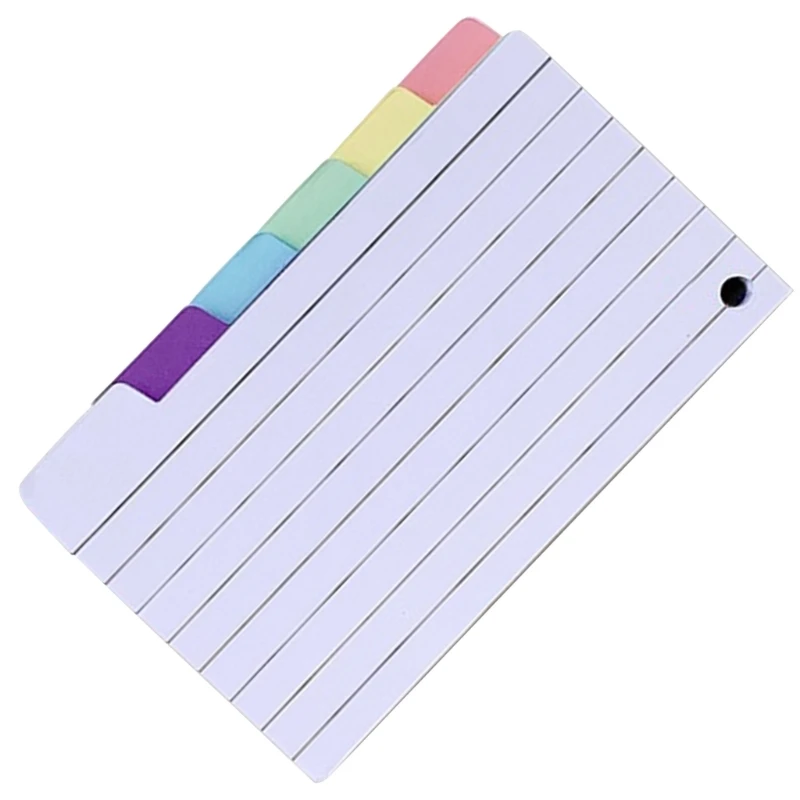 150 แผ่น 3x5 ''เรียงรายบัตรดัชนีสี Study Card, Punched Note Cards ปกครอง Study Card ขนาดเล็ก สำหรับการเรียนรู้