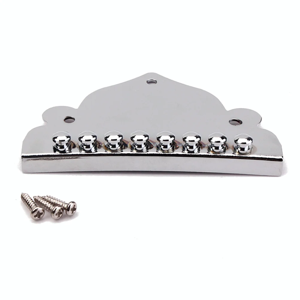 

8-String Mandolin Chrome Tailpiece Durable Replacement Part for Guitar Quality 7x42cm Decoration