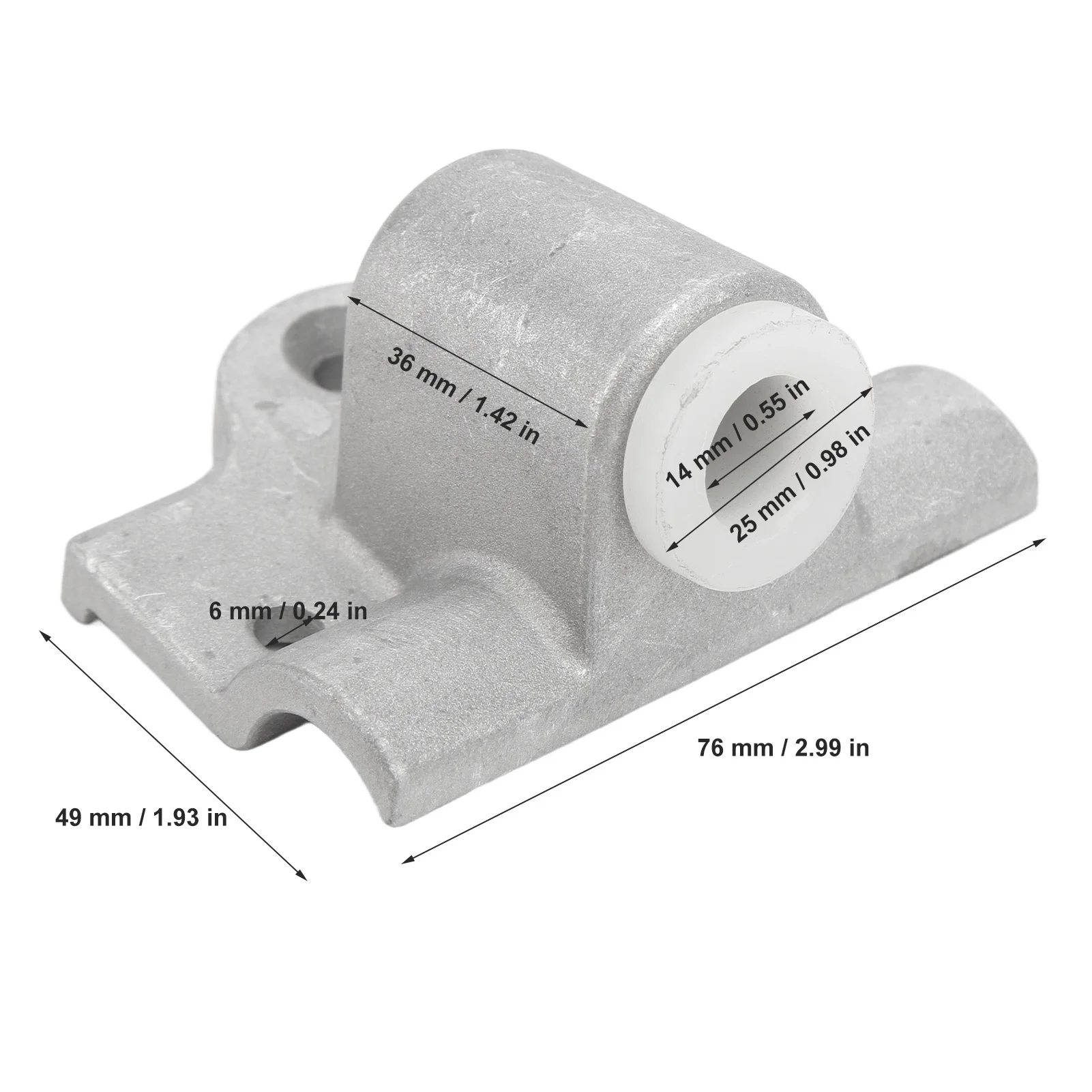 14Mm Roeispaan Slot Socket Boot Aluminium Roeispaan Slot Socket 14Mm Marine Ronde Gunwale Aluminium Jon Roeiboot Oarlock Socket Voor Boot