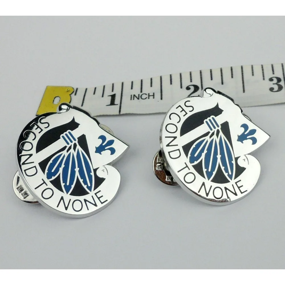 2nd Division Identification Insignia Metal Badges for Military Enthusiasts Collection Pins Gifts Decoration Crafts