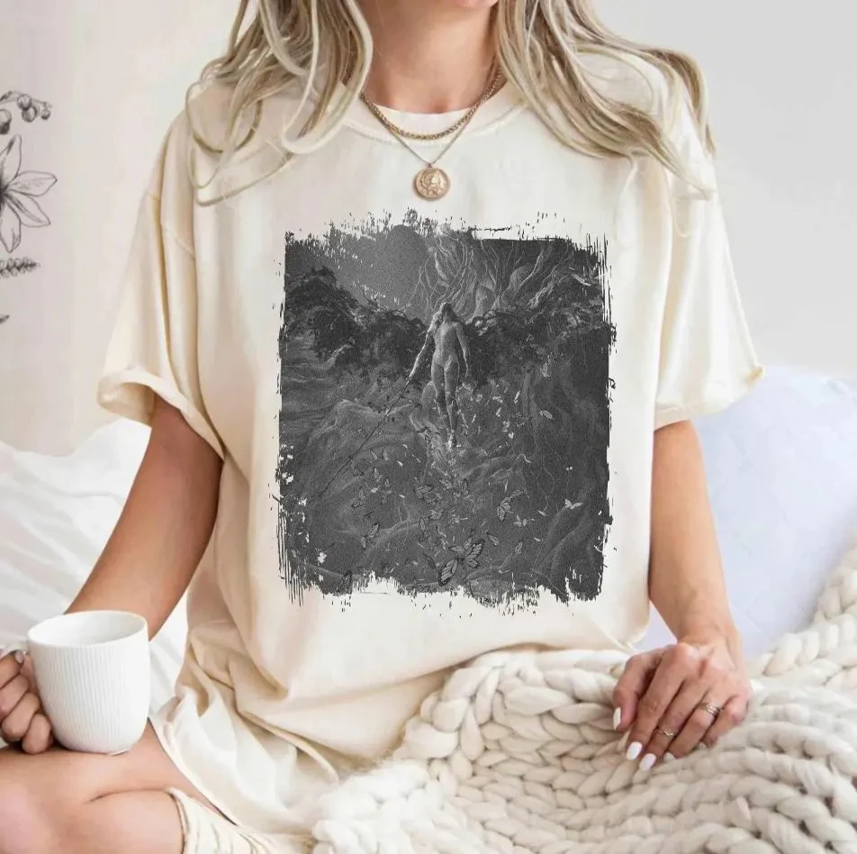 Malenia: Blade of Miquelae themed T-shirt with Elden era design. New spring/summer cotton base layer shirt for couples